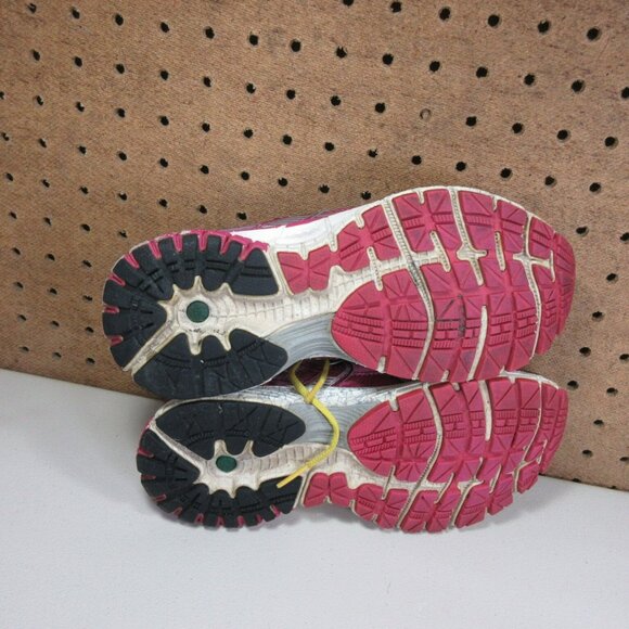 Brooks womens red gray yellow Adrenaline GTS 14 running shoes 4.5 D - Picture 7 of 7